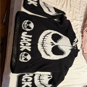 Jack Skellington - Nightmare Before Christmas Knit Zip Up Sweater